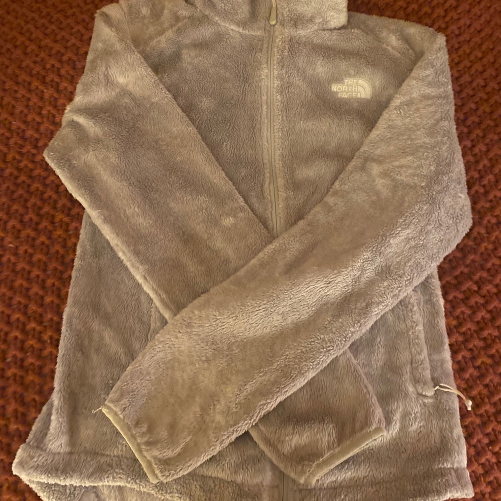 Fuzzy north face jacket
